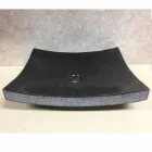 Czarna umywalka w łazience z naturalnego kamienia Miłość, unikatowy kawałek Viadurini