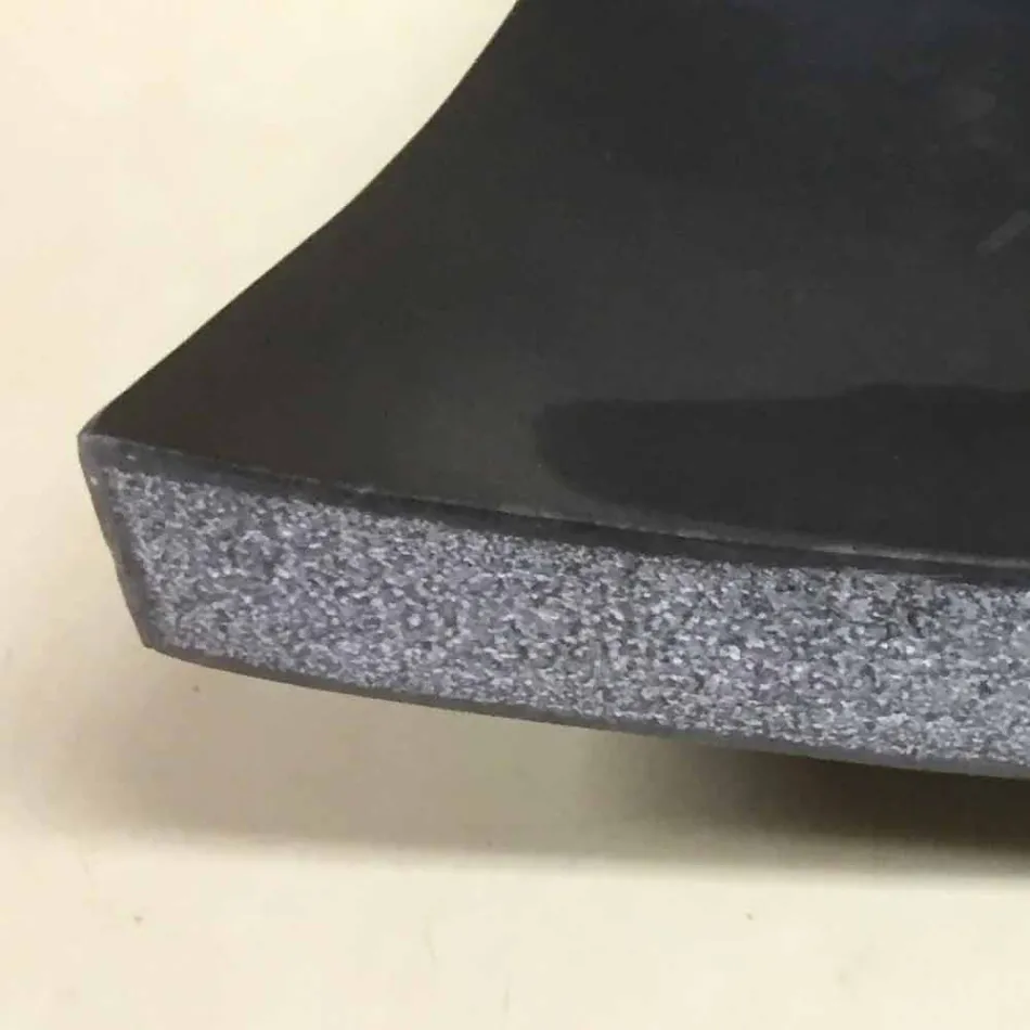 Czarna umywalka w łazience z naturalnego kamienia Miłość, unikatowy kawałek Viadurini