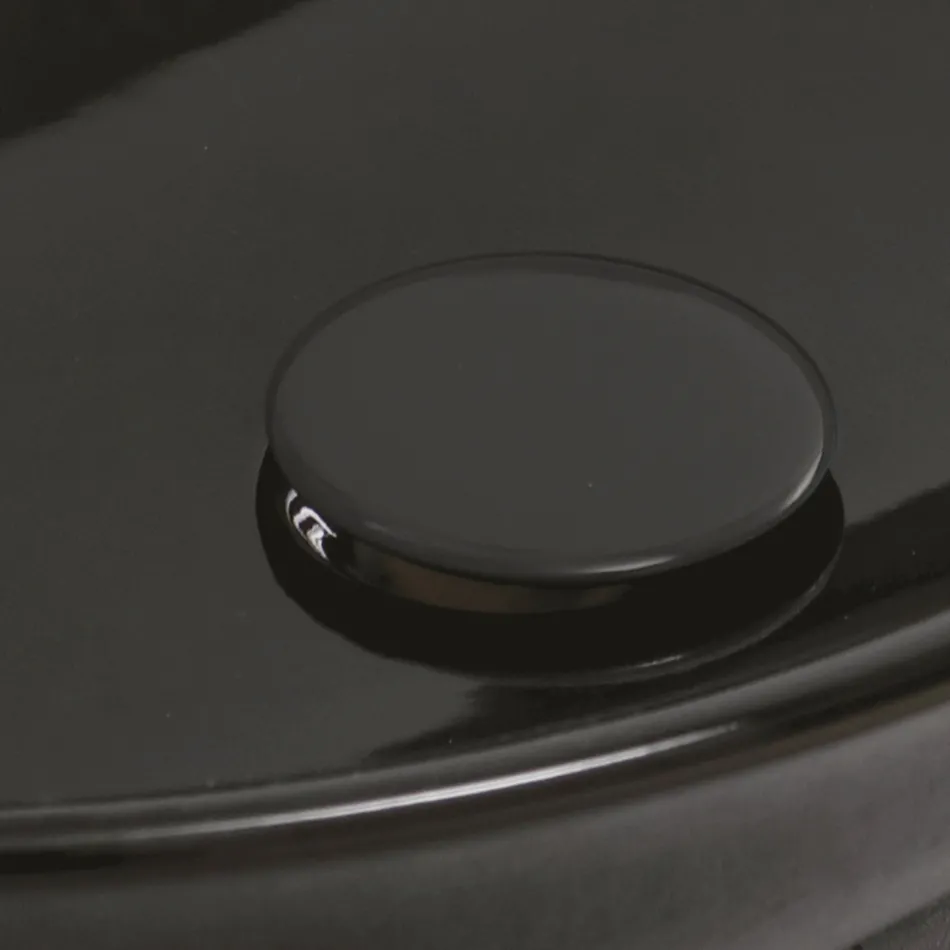 Owalna umywalka nablatowa z błyszczącej, kolorowej ceramiki Made in Italy - Nelly Viadurini