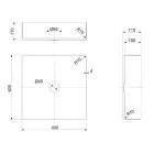 Kwadratowa umywalka nablatowa ze stali nierdzewnej w różnych wykończeniach - Calendula Viadurini
