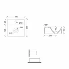 Umywalka ceramiczna kwadratowa lub prostokątna o nowoczesnym designie Made in Italy - Act Viadurini