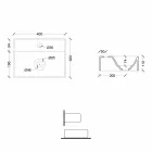 Umywalka ceramiczna kwadratowa lub prostokątna o nowoczesnym designie Made in Italy - Act Viadurini