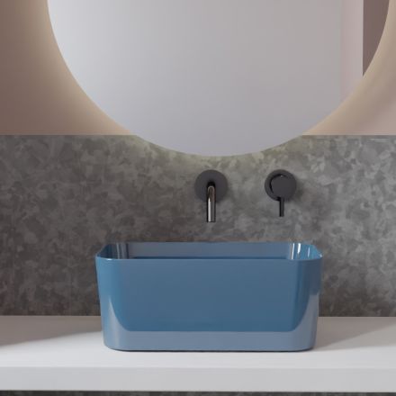 Umywalka wykonana z ceramiki dostępna w różnych kolorach Made in Italy - Basket Viadurini