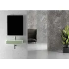 Nowoczesna prostokątna umywalka nablatowa lub wisząca 60x30 cm w ceramice - Act Viadurini