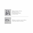 Nowoczesna prostokątna umywalka nablatowa lub wisząca 60x30 cm w ceramice - Act Viadurini