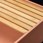 Prostokątna umywalka nablatowa wykonana z lastryko w kolorze pomarańczy Mali - Azalia Viadurini