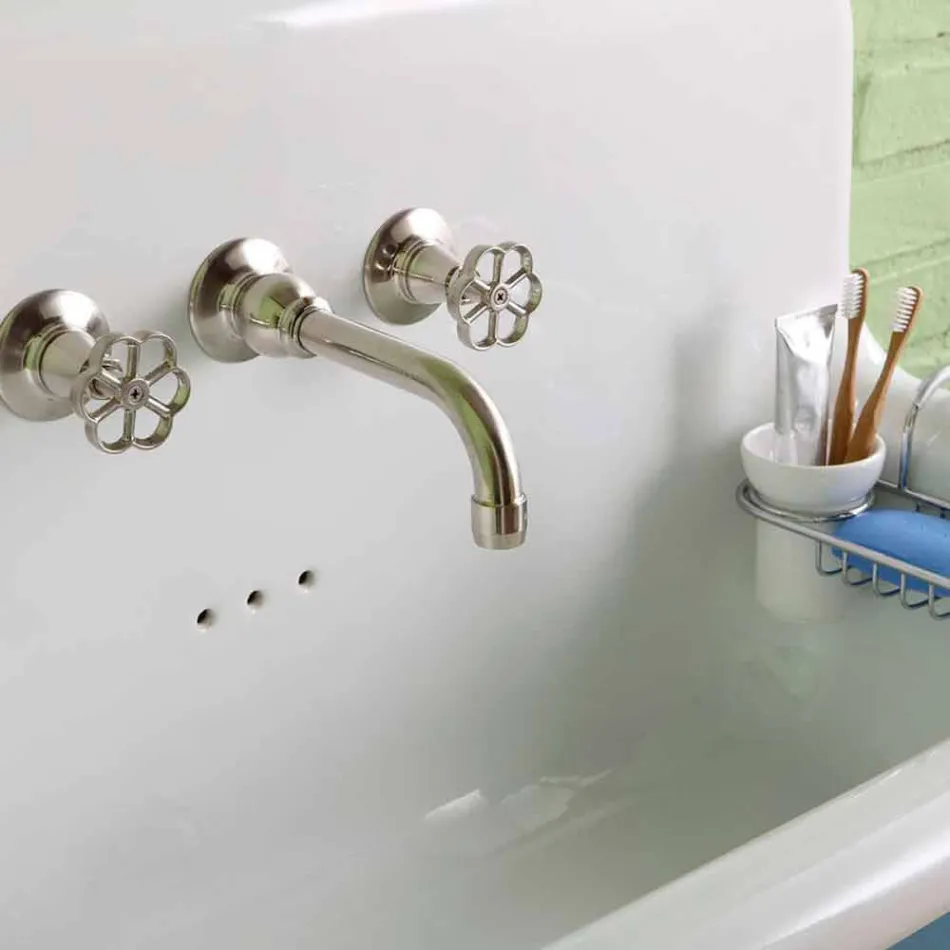 Umywalka prostokątna ceramiczna na ścianę model Henry Viadurini