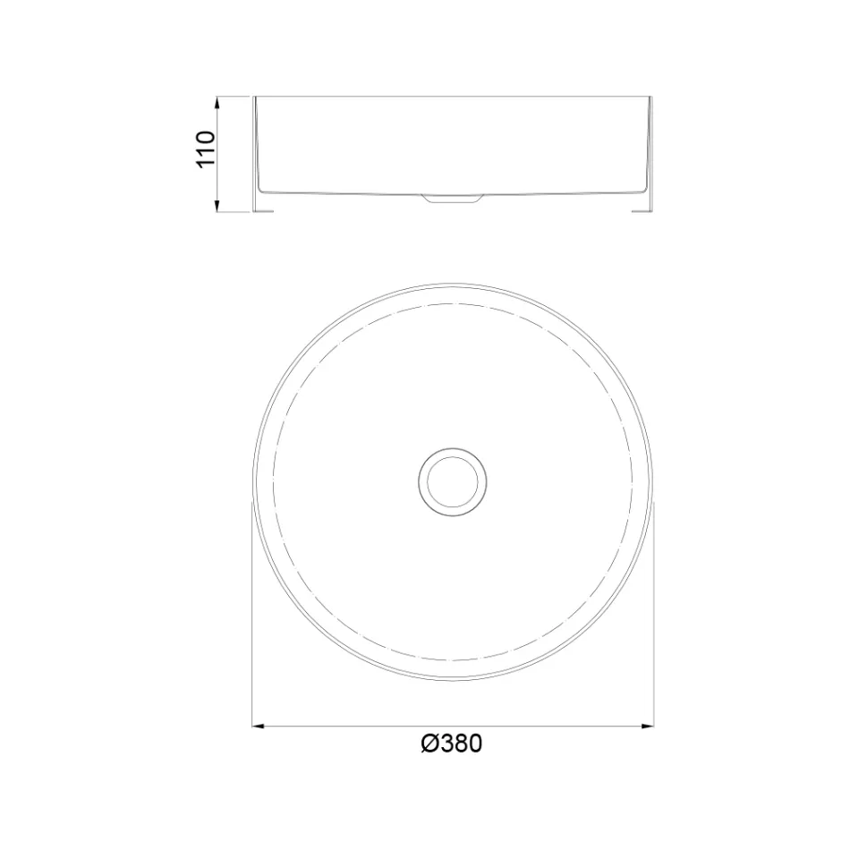 Okrągła umywalka nablatowa ze stali nierdzewnej w różnych wykończeniach - Fiordaliso Viadurini