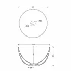 Okrągła umywalka w kolorze białym lub w kolorze Star Round50 ceramiczna Viadurini