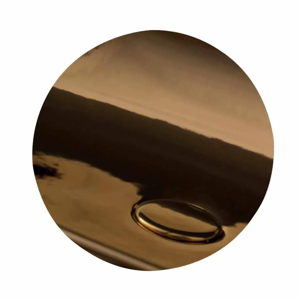 Nowoczesna okrągła umywalka z blatem ceramicznym Star Round 40 cm Viadurini