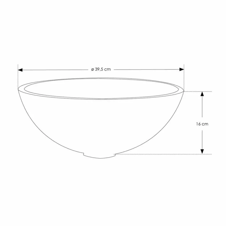 Okrągła umywalka nablatowa w białym optyce żywicy - Circle Viadurini