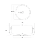 Okrągła umywalka nablatowa wykonana z cementu i żywicy - Ibisco Viadurini
