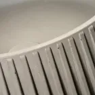 Okrągła umywalka nablatowa wykonana z cementu i żywicy - Ibisco Viadurini