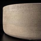 Okrągła umywalka z szarej gliny Made in Italy - Tatiana Viadurini