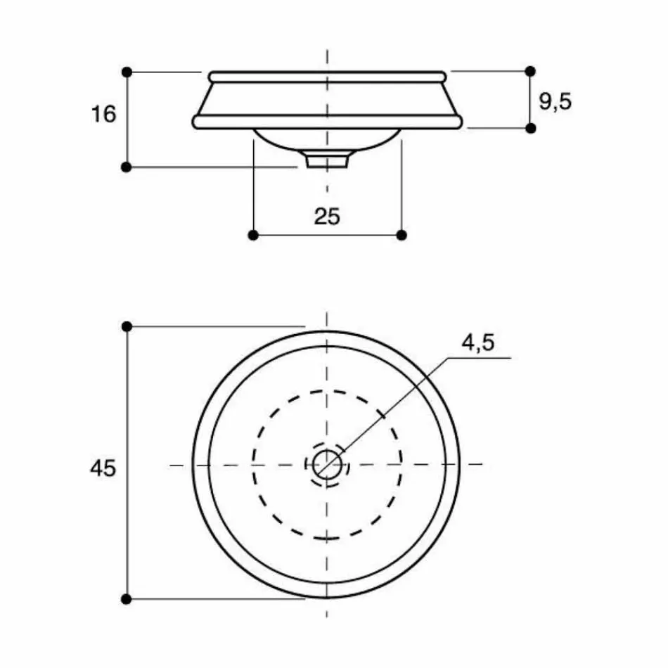 Projekt częściowo wpuszczona umywalka w glinie ogniowej ręcznie we Włoszech, Manilo Viadurini