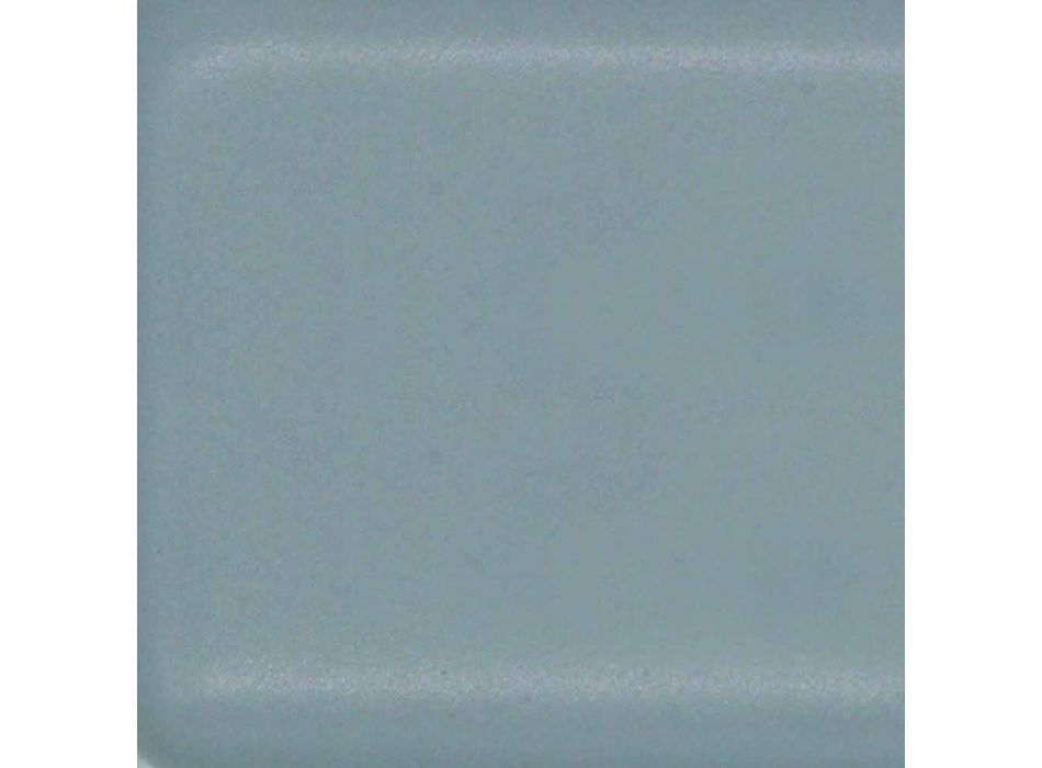 Umywalka częściowo wpuszczana w kolorze białym lub kolorowym ceramiką według projektu Trabia Viadurini