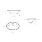 Umywalka częściowo wpuszczana z szamotowej glinki ze złotą spiralą Made in Italy - Principe Viadurini