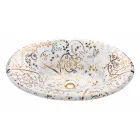 Umywalka częściowo wpuszczana z szamotowej glinki ze złotą spiralą Made in Italy - Principe Viadurini