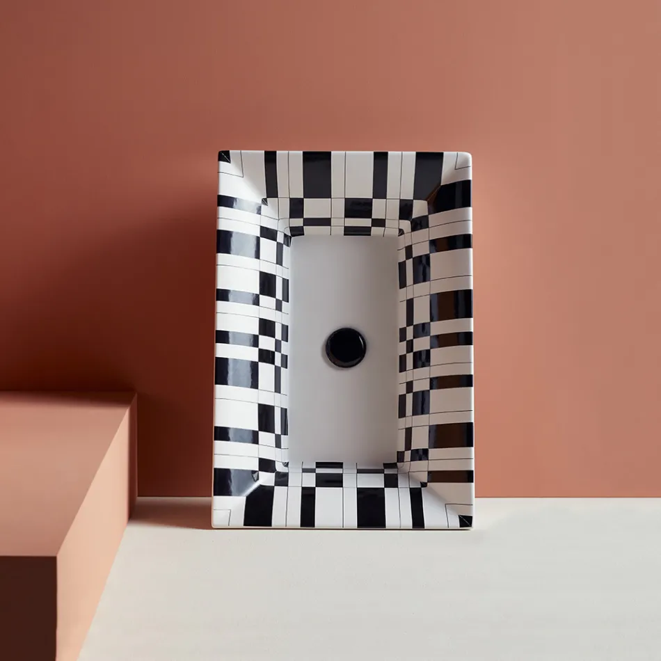 Umywalka częściowo wpuszczana z szamotowej gliny o różnych wykończeniach Made in Italy - Ultima Viadurini