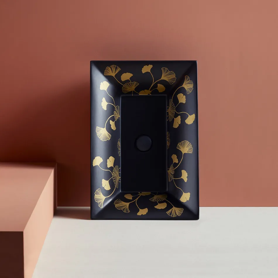 Umywalka częściowo wpuszczana z szamotowej gliny o różnych wykończeniach Made in Italy - Ultima Viadurini