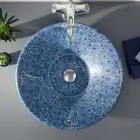 Umywalka częściowo wpuszczana z glinki ognistej w różnych wykończeniach Made in Italy - Capatosta Viadurini