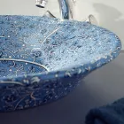 Umywalka częściowo wpuszczana z szamotowej glinki w różnych wykończeniach Made in Italy - Capatosta Viadurini