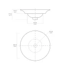 Umywalka częściowo wpuszczana z najwyższej jakości francuskiej porcelany - Pausa Viadurini