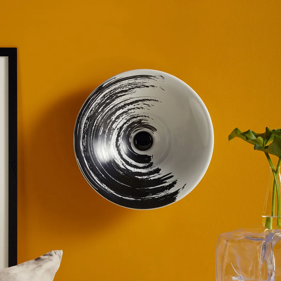 Umywalka częściowo wpuszczana z najwyższej jakości francuskiej porcelany - Pausa Viadurini