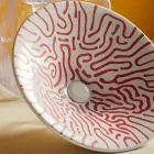 Umywalka częściowo wpuszczana z najwyższej jakości francuskiej porcelany - Pausa Viadurini