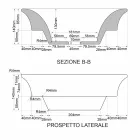 Nowoczesna umywalka częściowo zagłębiona w glinie ogniowej i złotej wykonana we Włoszech, Guido Viadurini