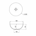Sferyczny blat ceramiczny Umywalka Ø40cm Made in Italy Leivi Viadurini