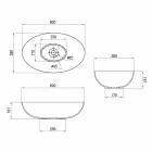 Sferyczny blat ceramiczny Umywalka Ø60cm Made in Italy Leivi Viadurini