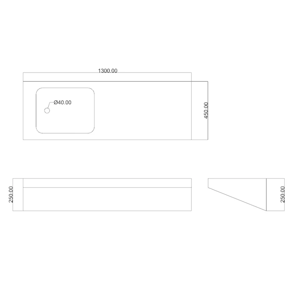 Umywalka wisząca design Saddled made in Italy Viadurini
