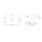 Wisząca umywalka ceramiczna z opcjonalnym uchwytem na ręcznik Made in Italy - Graffa Viadurini