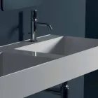 Nowoczesny design ścienna umywalka ceramiczna Sun 120x45 cm wykonana we Włoszech Viadurini