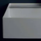 Nowoczesny design podwieszany ceramiczny umywalka Sun 60x45 cm, wyprodukowany we Włoszech Viadurini