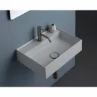 Umywalka ceramiczna podwieszana Sun 50x35 cm, dostępne różne kolory Viadurini