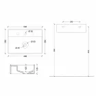 Umywalka ceramiczna podwieszana Sun 50x35 cm, dostępne różne kolory Viadurini