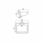 Umywalka wisząca w stylu vintage z białej ceramiki Made in Italy - Marwa Viadurini