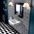 Umywalka wisząca w stylu vintage z białej ceramiki Made in Italy - Marwa Viadurini