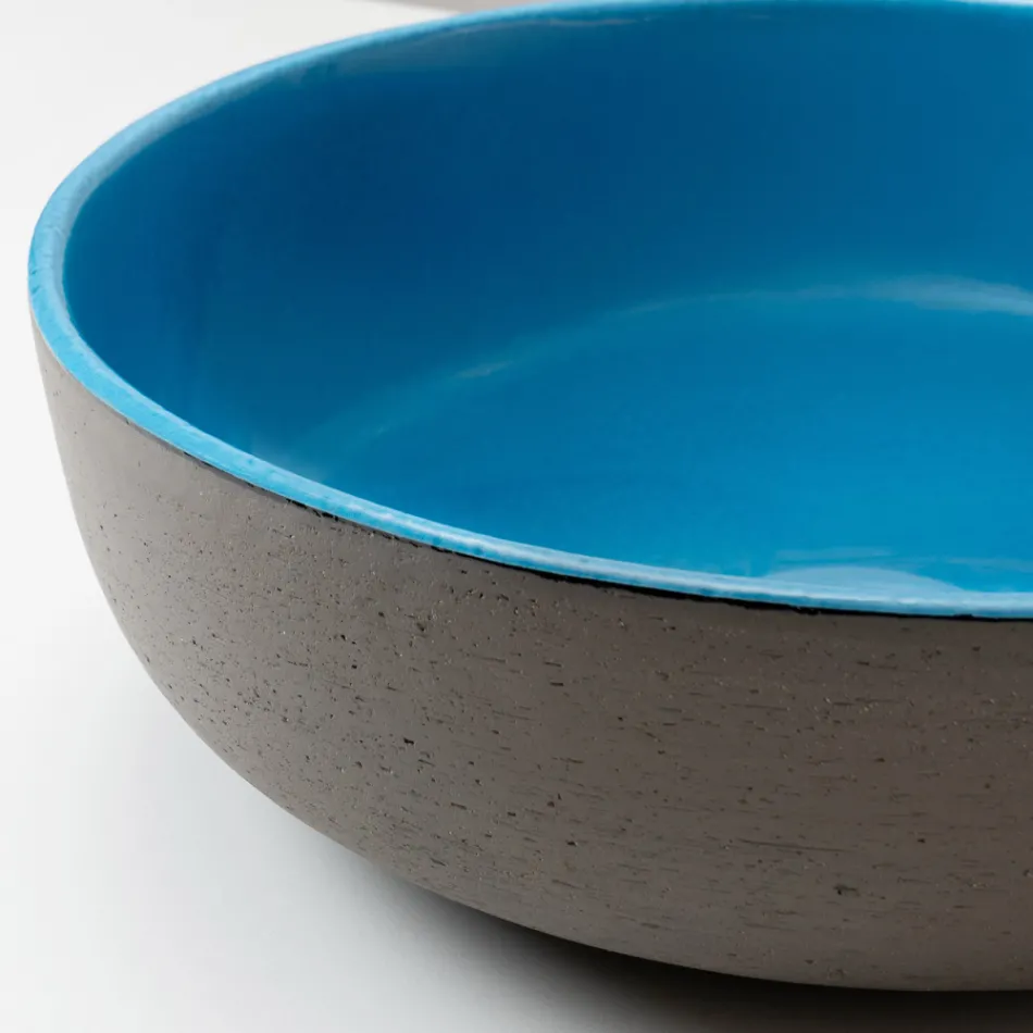 Umywalka nablatowa w kolorze ciemnego raku, wyprodukowana we Włoszech - Drip Viadurini