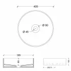 Okrągła umywalka ceramiczna okrągła Sun Circle o średnicy 40 cm Viadurini
