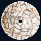 Blat okrągły kamień agat wsparcie Mila, jednoczęściowa Viadurini