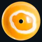 Okrągła umywalka w pomarańczowy onyks Aris Viadurini