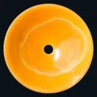 Okrągła umywalka w pomarańczowy onyks Aris Viadurini