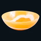 Okrągła umywalka w pomarańczowy onyks Aris Viadurini