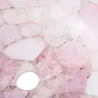 Umywalka okrągła nablatowa  z różowego kwarcu Paloma Viadurini