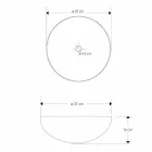 Nowoczesna umywalka okrągła okrągła w niklu Loano metal Viadurini