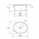 Okrągła umywalka wpuszczana w klasycznej porcelanie wyprodukowanej we Włoszech, Santiago Viadurini
