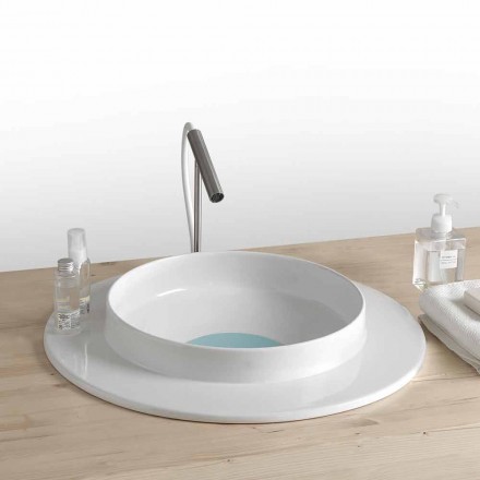 Zlewozmywak okrągły łazienka w nowoczesnym projektowaniu ceramiki Kathy Viadurini
